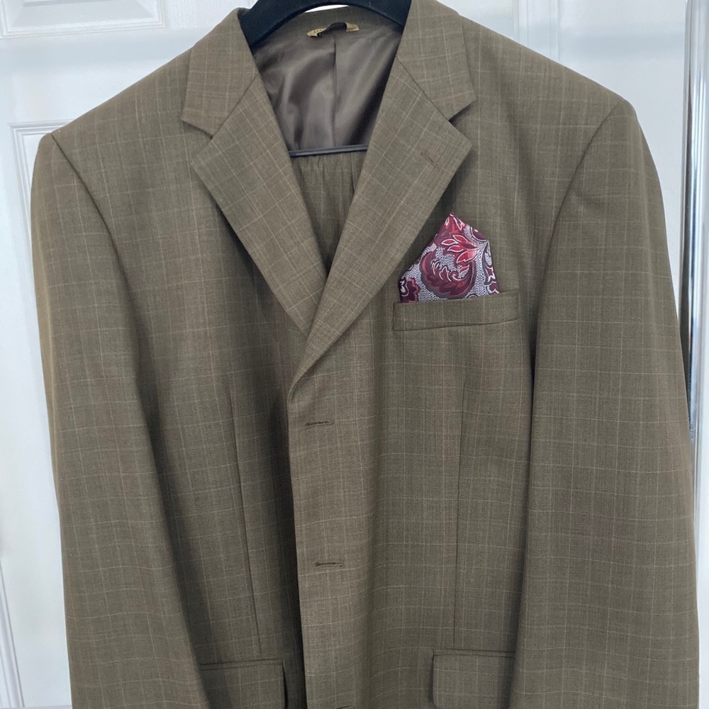 Gray business suit